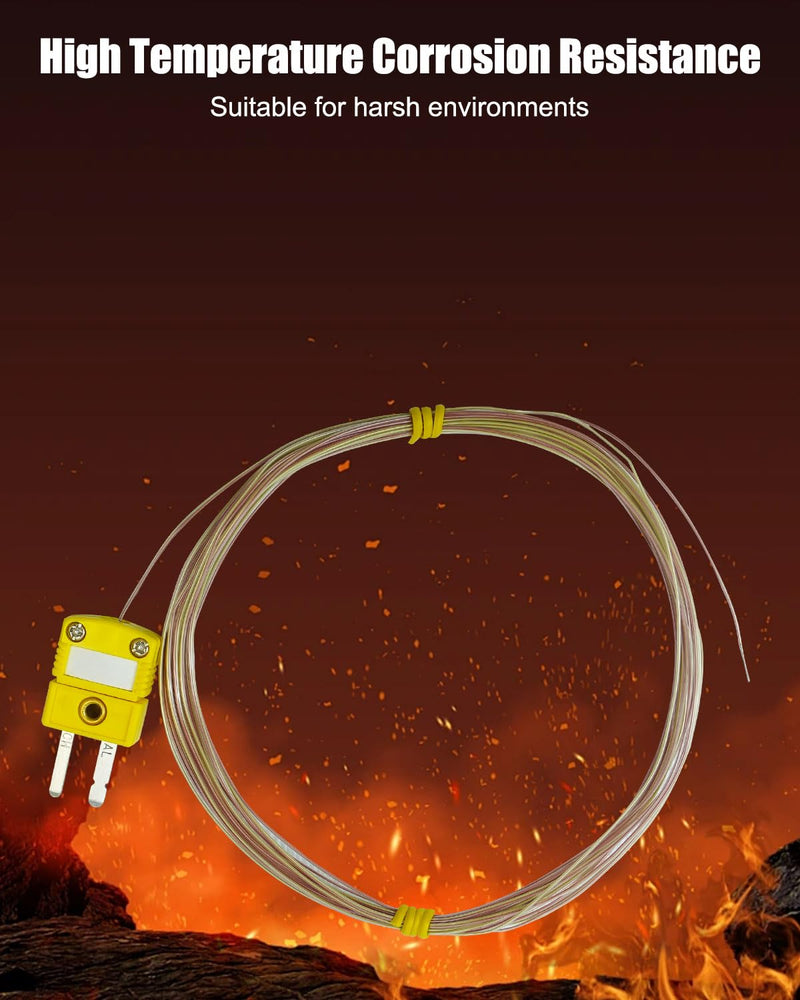 [Australia - AusPower] - 5cs High Accuracy K Type Mini-Connector Thermocouple, Temperature Probe Sensor -50°C~482°C (-58°F~899°F) 