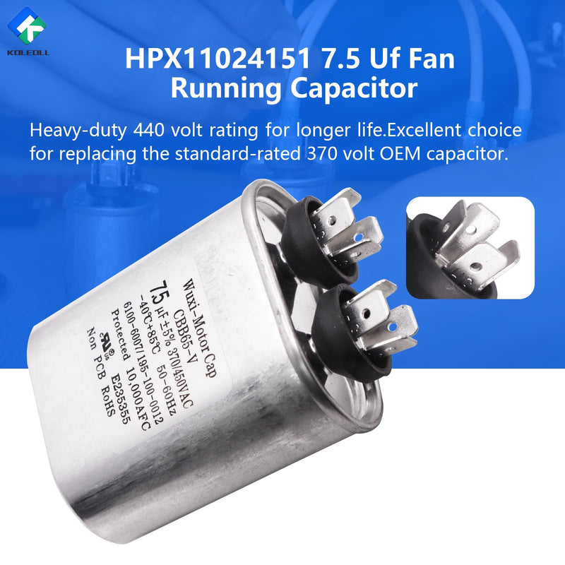 HPX11024151 7.5 Uf Fan Run Capacitor Replacement for Hayward Heatpro Heat Pump