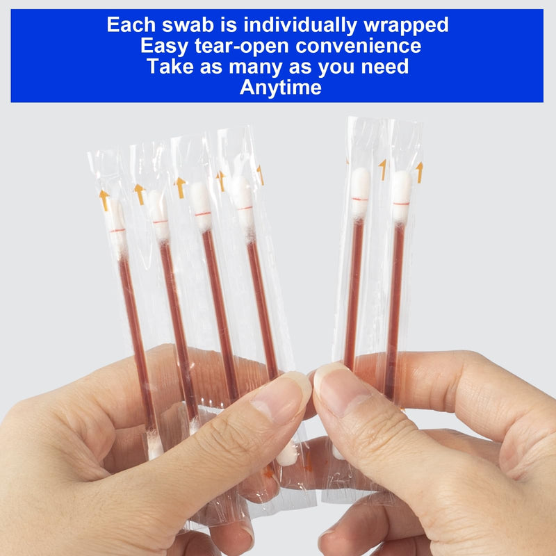 [Australia - AusPower] - Svaha 50 Sticks Iodophor Swabs with Povidone Iodine - Solution Outdoor First Aid Swabsticks for Skin Cleansing and Preparation 50 Count 