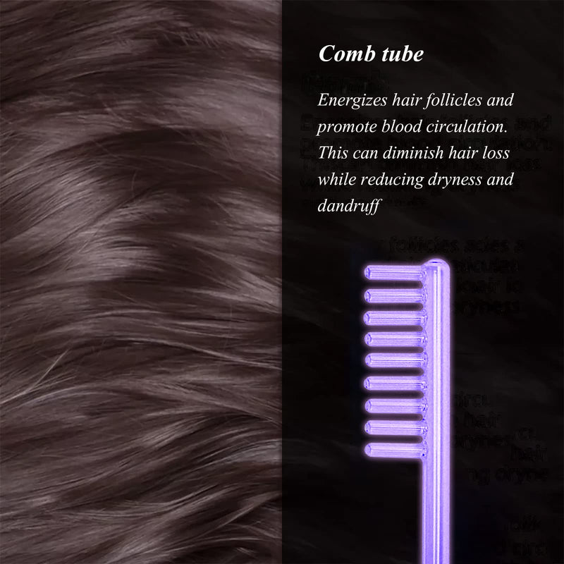 [Australia - AusPower] - Electrode Wand Glass Tube Handheld Spare Parts for Hi Frequency Instrument Elitzia ETJX006AS (Violet Comb) Violet Comb 