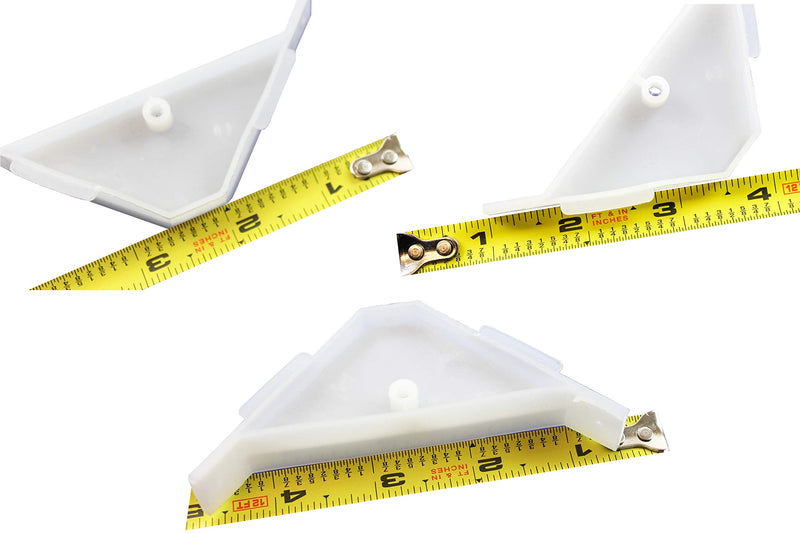 [Australia - AusPower] - Berta (20 Pieces) 90 Degree Cabinet Triangle Bracket, Plastic White Corner Support Braces 20 