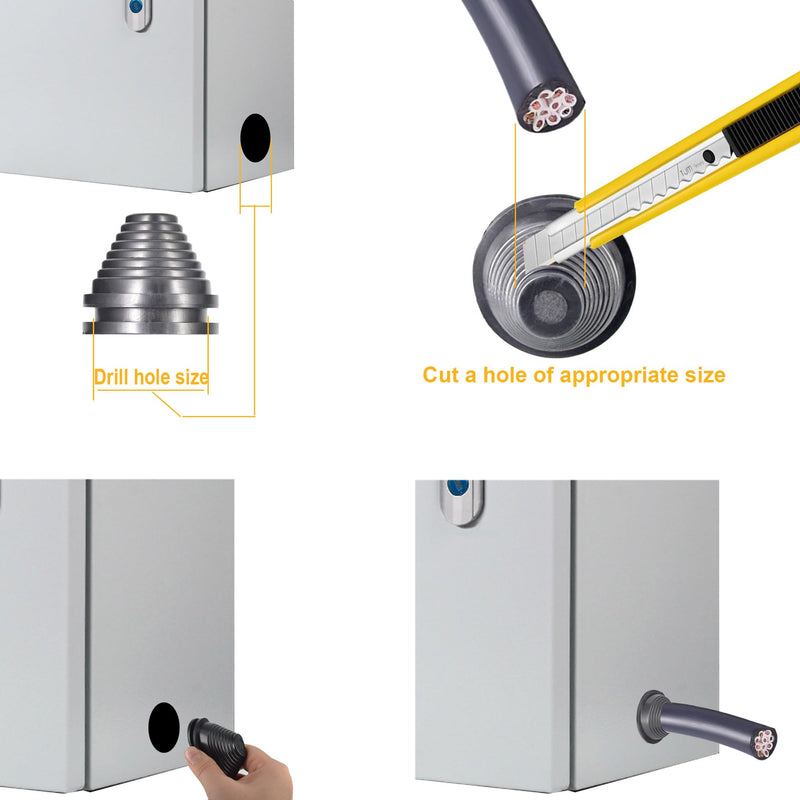 [Australia - AusPower] - Rubber Grommets Wire Protection,Closed Rubber Grommet,Firewall Solid Closed Hole,Firewall Plug Grommet Synthetic Wire Protection Hole Grommets,for Drill Hole Wire Electrical Appliance Plumbing 