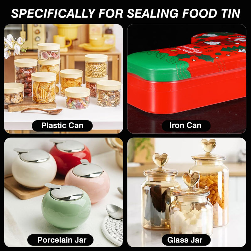 PRETYZOOM Can Sealing Tape Transparent PVC Adhesive Tape for Food Tins 15Mm X 66M No Residue Reliable Sealing for Box Packing