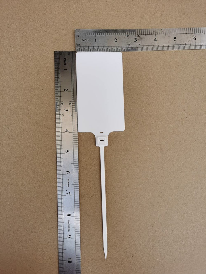 Plastic Seals Shipping Tags Logistics Use Big Sign Tie Large Label Tie, 255 mm Total Length, Package of 100 pcs (White) White