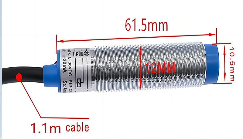 [Australia - AusPower] - 2Pcs M12 Proximity Switch NPN 3-Wire Normally Open 4MM Detecting Distance LJ12A3-4-Z/BX 3D Printer Inductive Proximity Sensor 