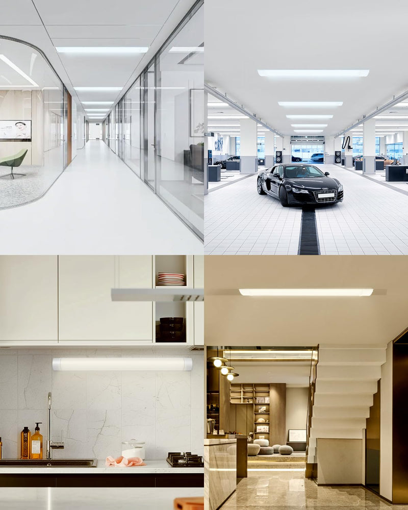 [Australia - AusPower] - Sararoom 2ft Led Shop Light Fixture, 20W LED Tube Light, 2400lm,4000K Neutral White, 60cm 23.6inch LED Garage Closet Light Ceiling Light for Office Home Basement, No Plug, No Ground Wire 2FT 20W 1Pc 