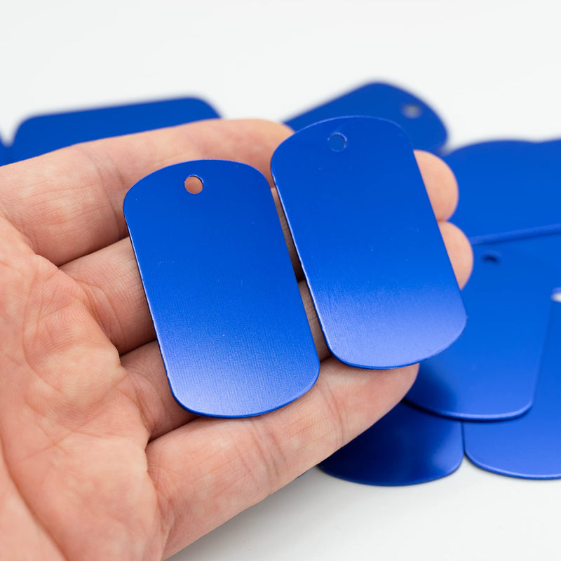 StayMax 100 Pack Anodized Aluminum Engraving Blank Tags Stamping Blanks (Blue) Blue
