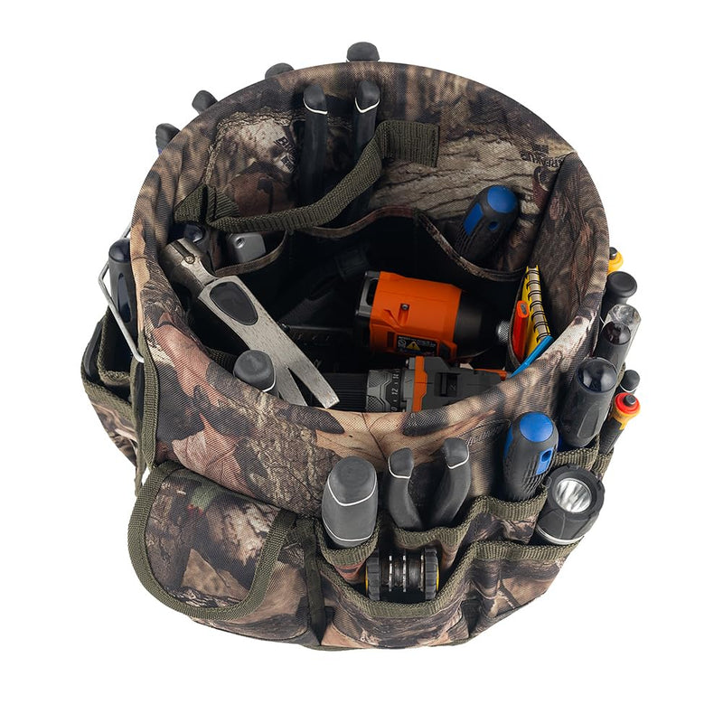 Bucket Boss - Camo Bucketeer Bucket Tool Organizer (Fits 5 Gallon Bucket), Bucket Organization (85030), Mossy Oak Camo