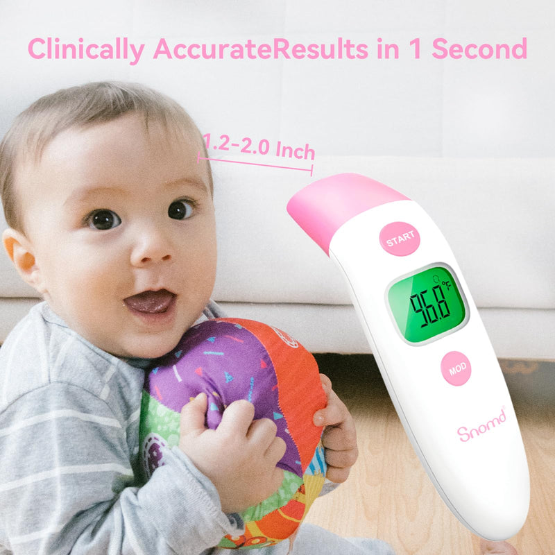 [Australia - AusPower] - Forehead and Ear Thermometer 3 in 1 Non-Contact Backlight Body Object Temperature Checking Sensor Touchless Digital Thermometer with Fever Alert ET003 