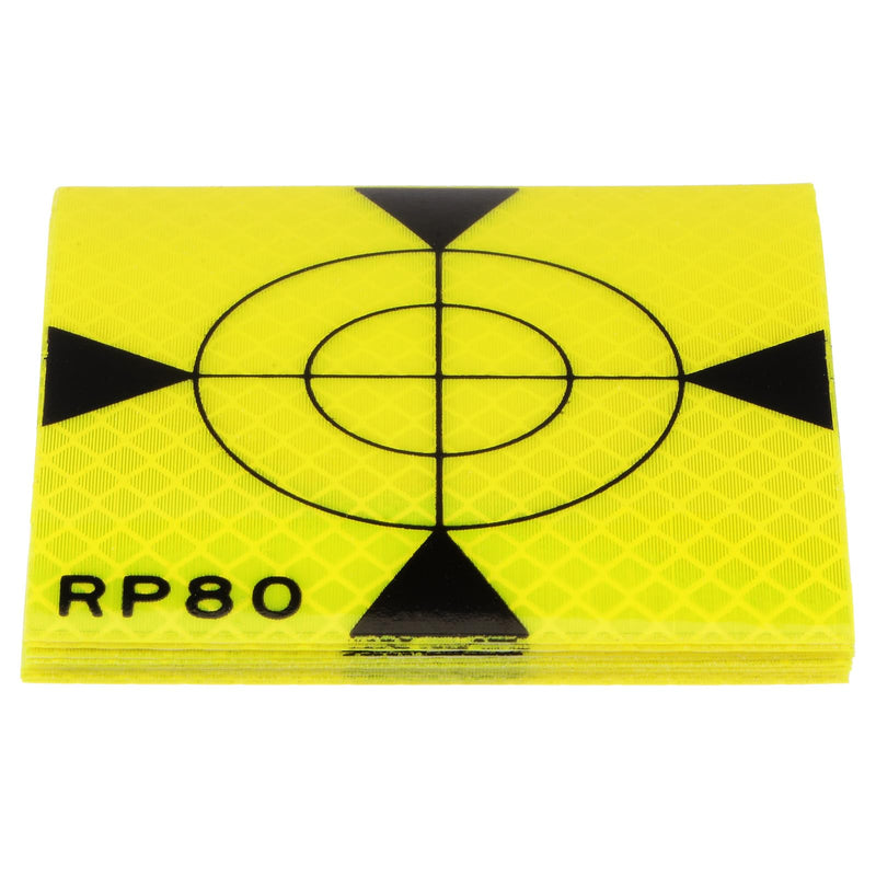 HARFINGTON 10pcs Survey Reflector Target 80x80mm Self-Adhesive Reflective Tape Survey Target Sheets for Total Stations, Green 80mm 10