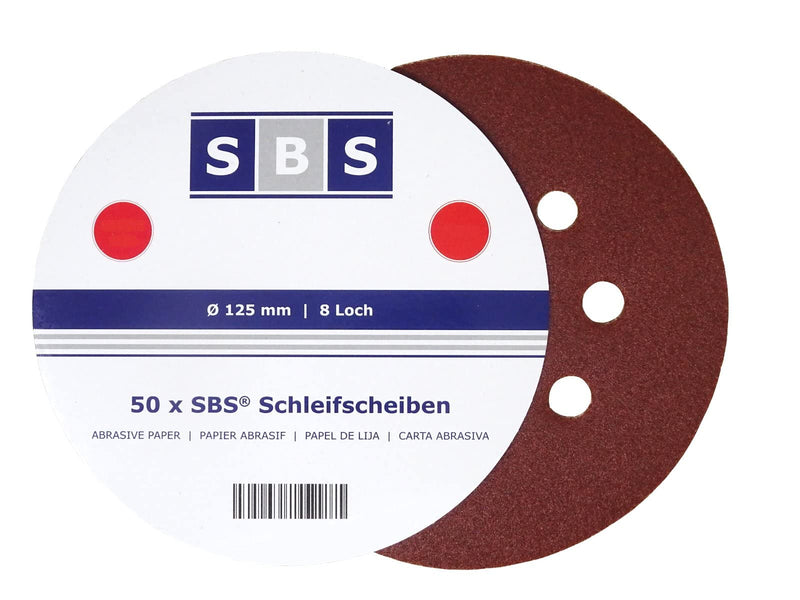 [Australia - AusPower] - SBS Velcro Sanding Discs, Diameter 125 mm, Various Grits, Choice of 50 Pieces Korn 240 