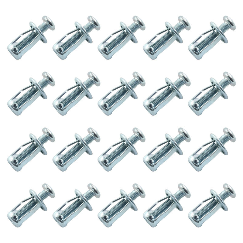 [Australia - AusPower] - 20 Pcs Hollow Door Anchors, M4 x 20 Hollow Metal Cavity Fixing Hollow Wall Anchors, Extra Short Hollow Wall Anchors for Aluminium cladding Sheet Steel Pipe, Iron Sheet, Hollow Plastic Sheet M4*20 