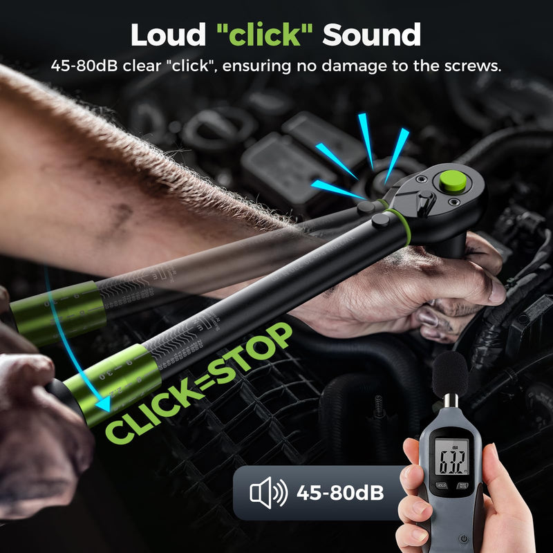 [Australia - AusPower] - 1/2 Drive Click Torque Wrench Dual-Range?10-170.0ft.lb/10-227Nm?±3% Precision Torque Wrench 1/2 Drive, 72 Tooth Dual-Direction Adjustable Torque Wrench for Bicycle, Moto, Car Maintenance 3 Pcs 1/2 Inch (10-170 ft.-lb.) 3 Pcs 