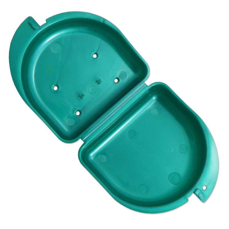 2 x Mouth Guard Box for Ortho Retainers, Sports Dentures, Dentures and More (Purple and Green) Purple and Green.