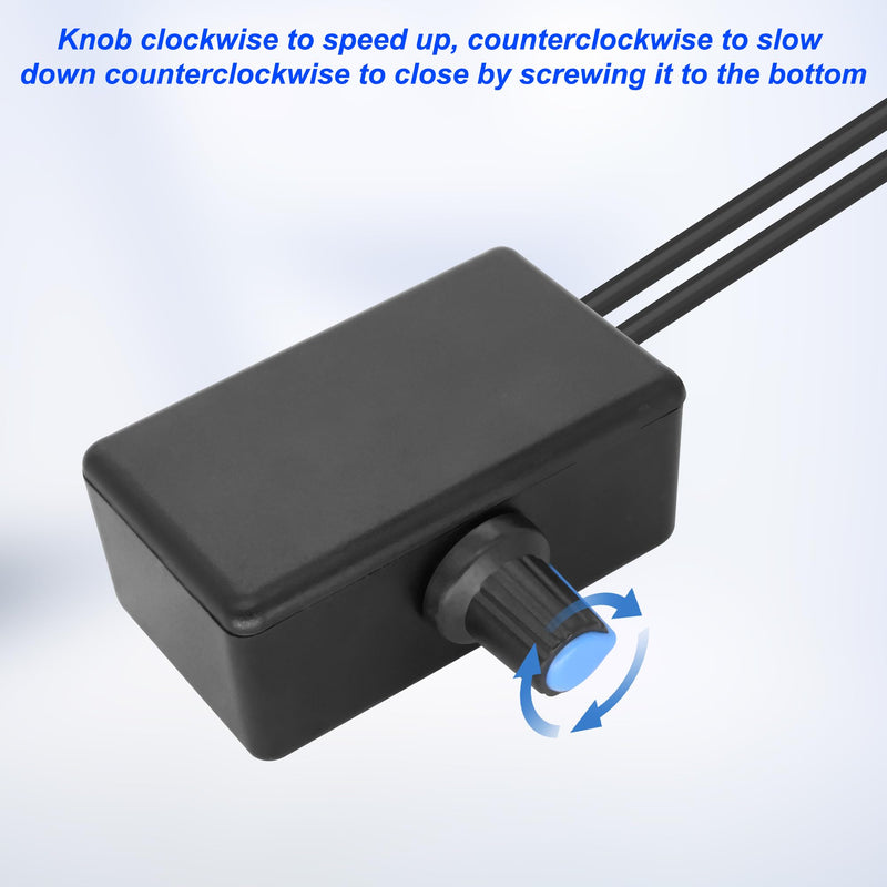 [Australia - AusPower] - MEIRIYFA Fan Speed Controller with 5.5 x 2.1 mm Plug, DC 5.5 mm x 2.1 mm Fan Speed Knob Controller Fan Speed Controller for 5-24 V Fans, Motors, Water Pumps 