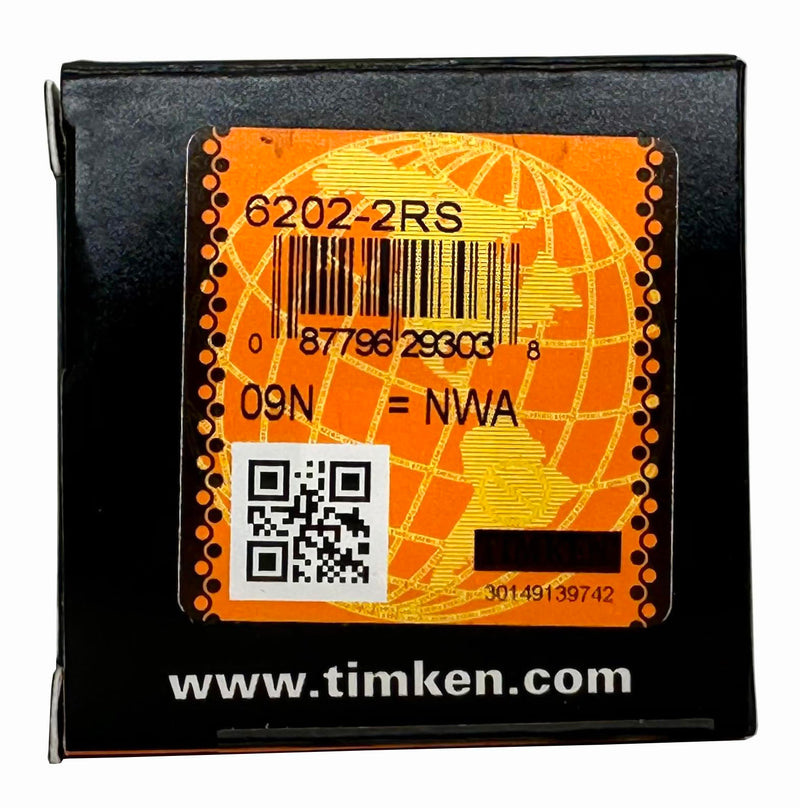 [Australia - AusPower] - 2PACK TIMKEN 6202-2RS Double Rubber Seal Bearings 15x35x11mm, Pre-Lubricated and Stable Performance and Cost Effective, Deep Groove Ball Bearings. 