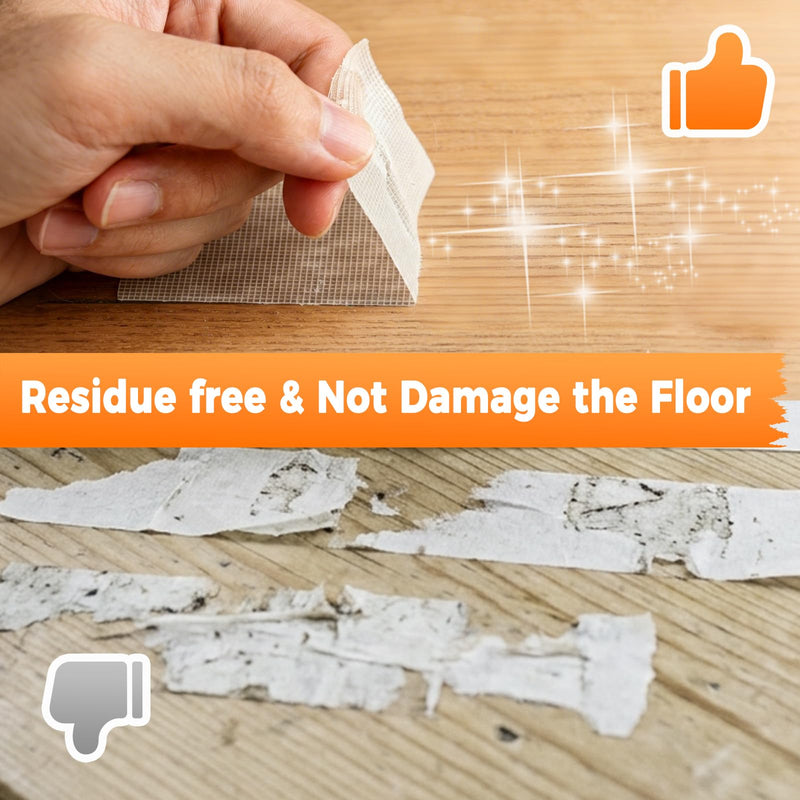 SWRT Carpet Tape Double Sided, 4 in x 30 Yards – Carpet Adhesive for Hardwood Floors, Heavy Duty Anti Slip Rug Grip Tape, Works as Rug Grippers, Residue Free, Wood Safe, Easy Removal for Tile
