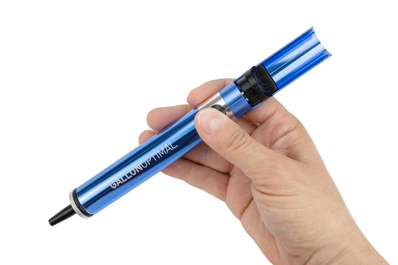 Professional Desoldering Pump All-Metal Housing in Blue with ESD Teflon Tip and High Suction Power All-metal design