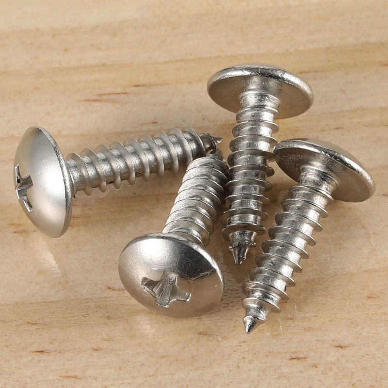 [Australia - AusPower] - #10 x 3/4" Truss Head Sheet Metal Screws Wood Screws, 304 Stainless Steel 18-8, Self Tapping, 100 PCS #10 x 3/4" 