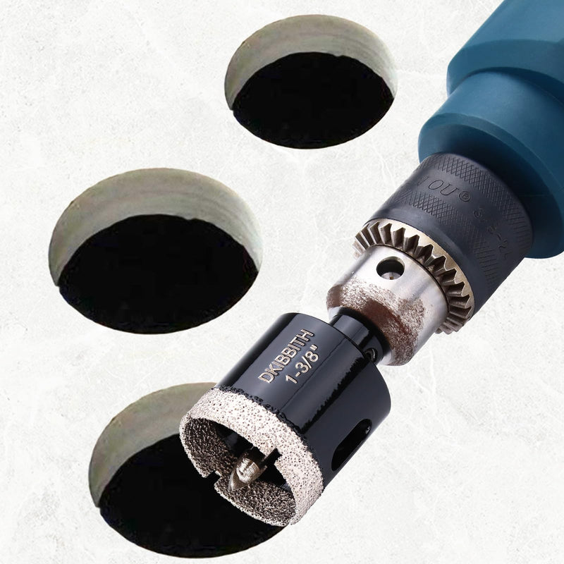 [Australia - AusPower] - 1-3/8" Diamond Hole-Saw Bits with Pilot Drill Bit - 2pc 1-3/8 in Diamond Tipped Tile Hole Saws with Guiding Bit for Accurate Drilling, for Porcelain Tile Ceramic Pots Granite Stone Glass Bottles 35mm (35mm)1-3/8" 