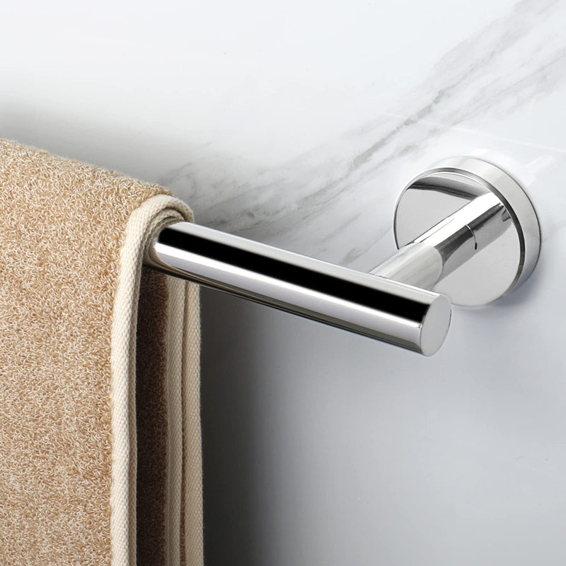 NearMoon Bath Towel Bar, Thicken Stainless Steel Shower Towel Rack Holder Wall Mounted for Bathroom, 26-lnch Overall Length-24-lnch Usable Hanging Space (1 Pack, Chrome Finish) 26 Inch 1