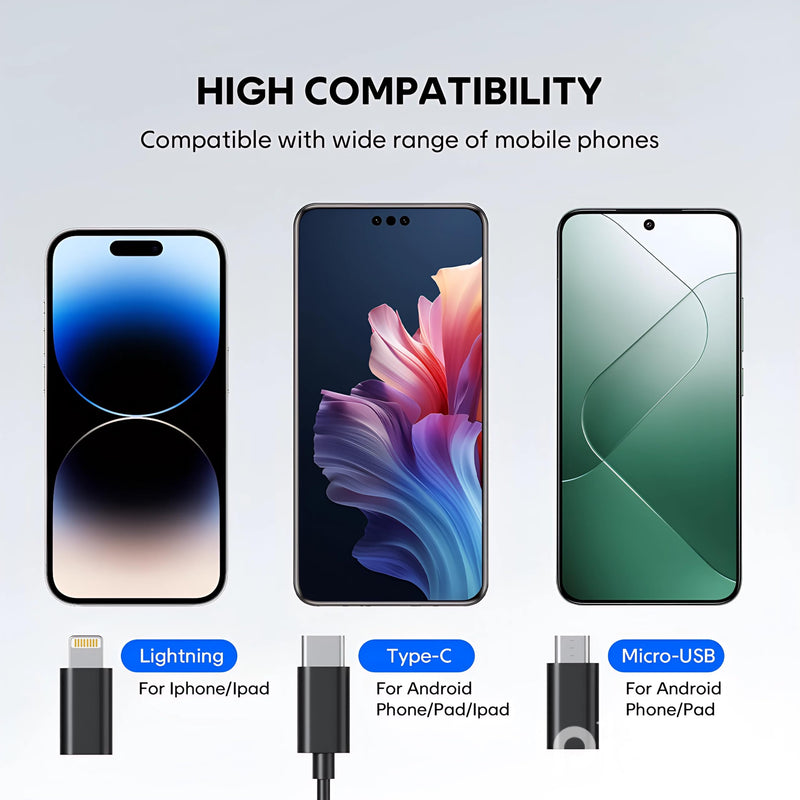 [Australia - AusPower] - 1920P HD 9.84FT Endoscope Camera with Light, USB Type C Borescope, Pipe Semi-Rigid Snake Cable, Scope Camera with 8 LED Lights for Android and iOS Smartphones, iPhone, iPad, Samsung. KEEMIKA Single-Lens 9.84FT 