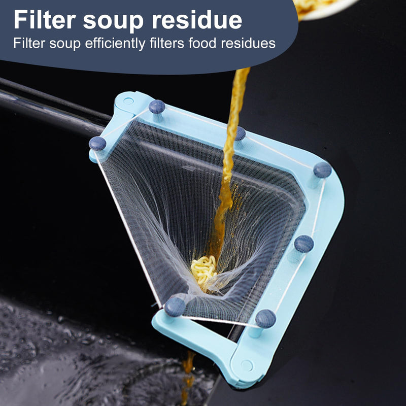 [Australia - AusPower] - Kitchen Sink Triangle Tri-Holder Filter, Sink Strainer, Sink Drain Strainer, with a Triangular Blue Frame and 200 Pieces Large Filter Mesh Bags for Kitchen Leftovers 