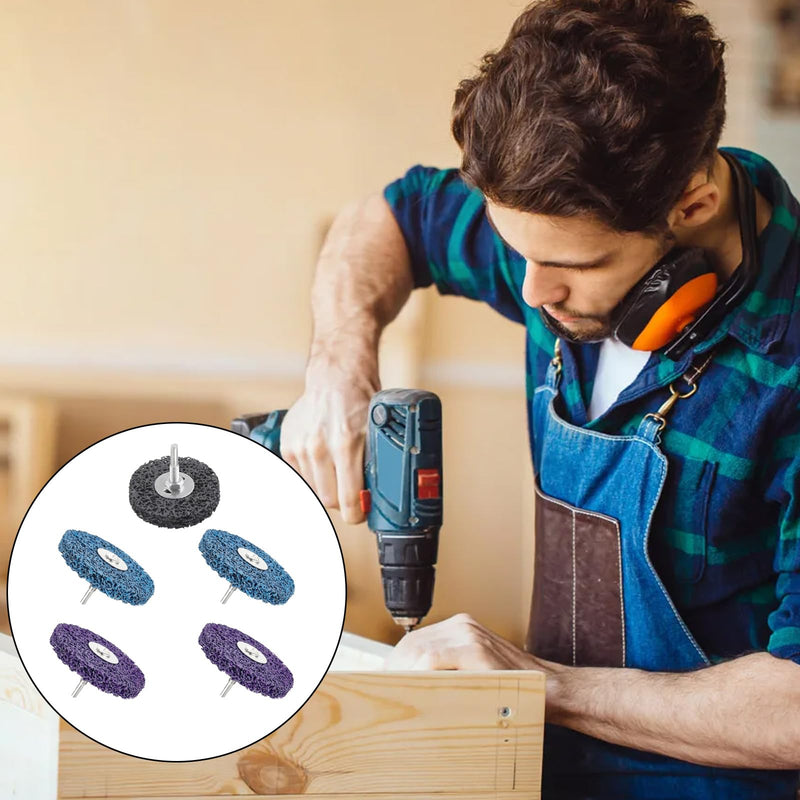 CSD Disc, Cordless Screwdriver, Sanding Discs, Cleaning Disc, 75 mm, Pack of 5 | CBS grinding wheel, coarse cleaning disc for angle grinders of paint, rust welds, oxidation cleaning and removal