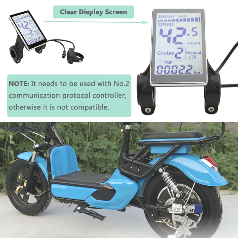 [Australia - AusPower] - KUIDAMOS Electric LCD Control Panel, 5 Pin M5 LCD Panel Screen 24V 36V 48V 60V Universal Electric LCD Meter Panel,Mounting Aperture 31.8Mm, 22.2mm Optional 