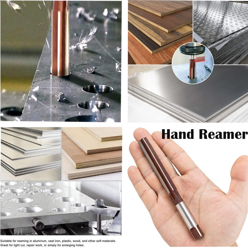[Australia - AusPower] - Utoolmart Hand Reamer 4mm Alloy Tool Steel H8 6 Straight Flutes 9Crsi Hand Milling Cutter Tool 1pcs 