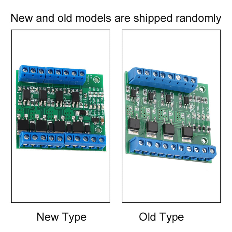 [Australia - AusPower] - Mosfet Board PWM 4 Channel Mosfet Module PLC Amplifier Board 3-20V to 3.7-27V DC 10A Driver Module MOS FET Module 