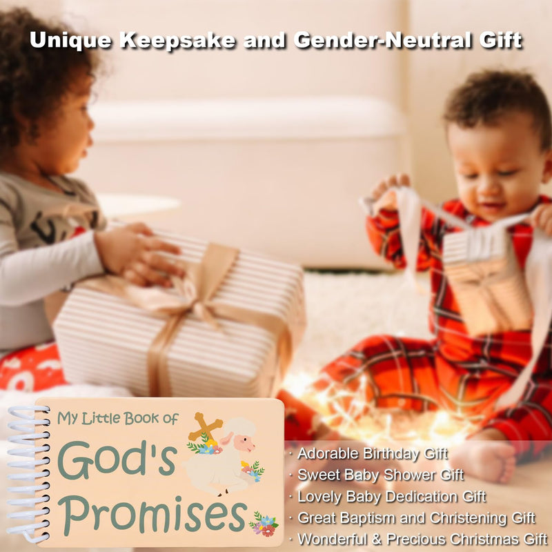 [Australia - AusPower] - God's Promises Book 5×3×0.5 in - Baptism Gifts Idea for Boys Girls Baby Kid Godson Goddaughter from Godmother, First Birthday Gift Christian Baby Books First Bible Grandson Granddaughter Baby Shower 