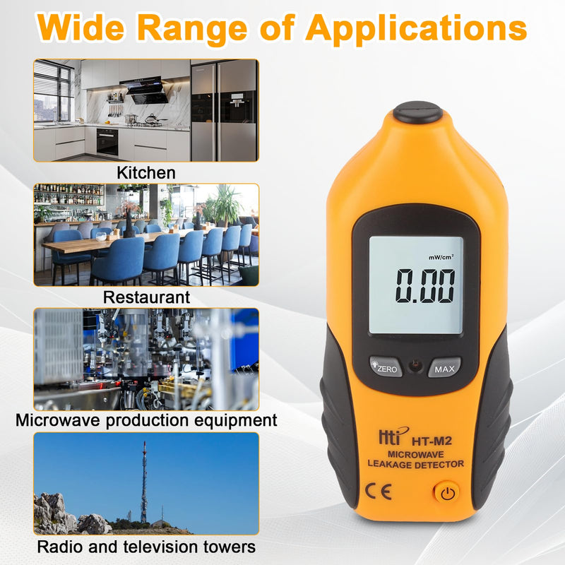 [Australia - AusPower] - Microwave Tester, Digital LCD Display Microwave Leakage Detector EMF Radiation Detector 2450mhz, Built in Alarm Function for Home Microwave Oven Testing（Battery Not Included） 