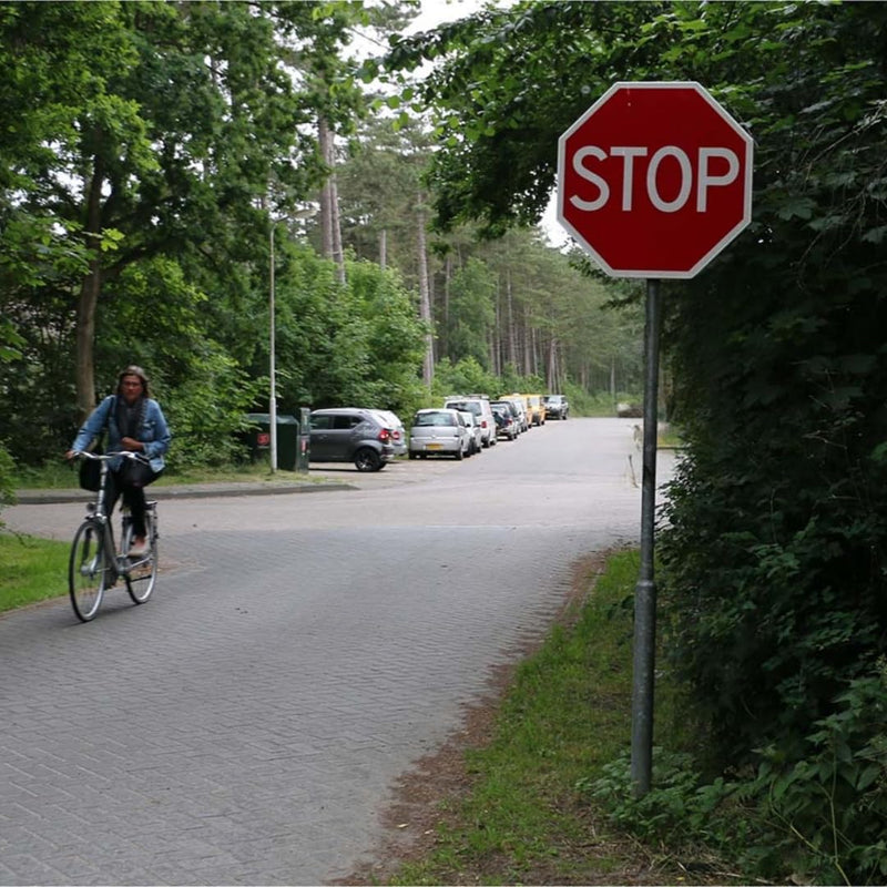 Enjoyist Large Stop Sign 24"x 24" 60 Mil Rust Free Aluminum, Engineer Grade Reflective Sheeting, UV Protected and Weatherproof