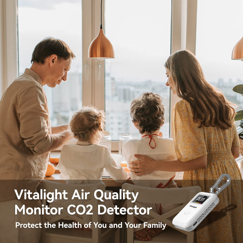 [Australia - AusPower] - Mini CO2 Detector, Air Quality Monitor, Stylish and Lightweight CO2 Monitor for Travel Home Indoor,You Can Use Anywhere 