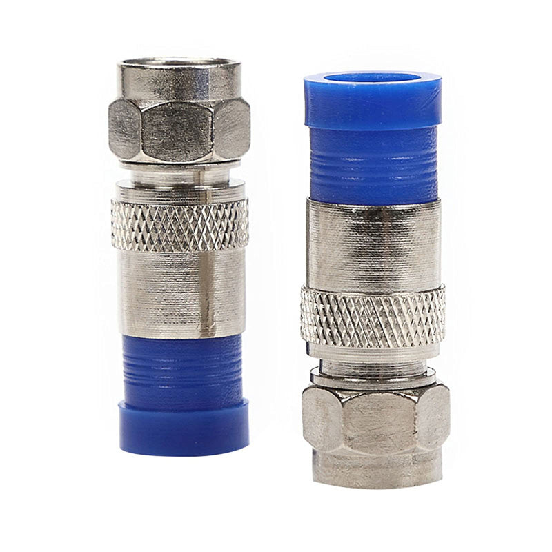 [Australia - AusPower] - RG6 Compression F Type Straight Antenna Cable Connector Coax Adapter Pack of 20 