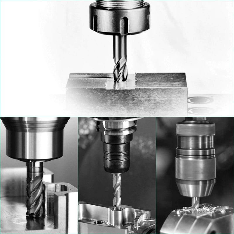 Linkstyle 10 Pieces HSS End Mill, 4 Flute Carbide CNC Groove Cutter Metal Cutter Drill Bit Set, 1.5-6 mm Straight Shank Drill Bits Tool Set for Wood, Aluminum, Steel, Titanium, Wood 10 pieces.