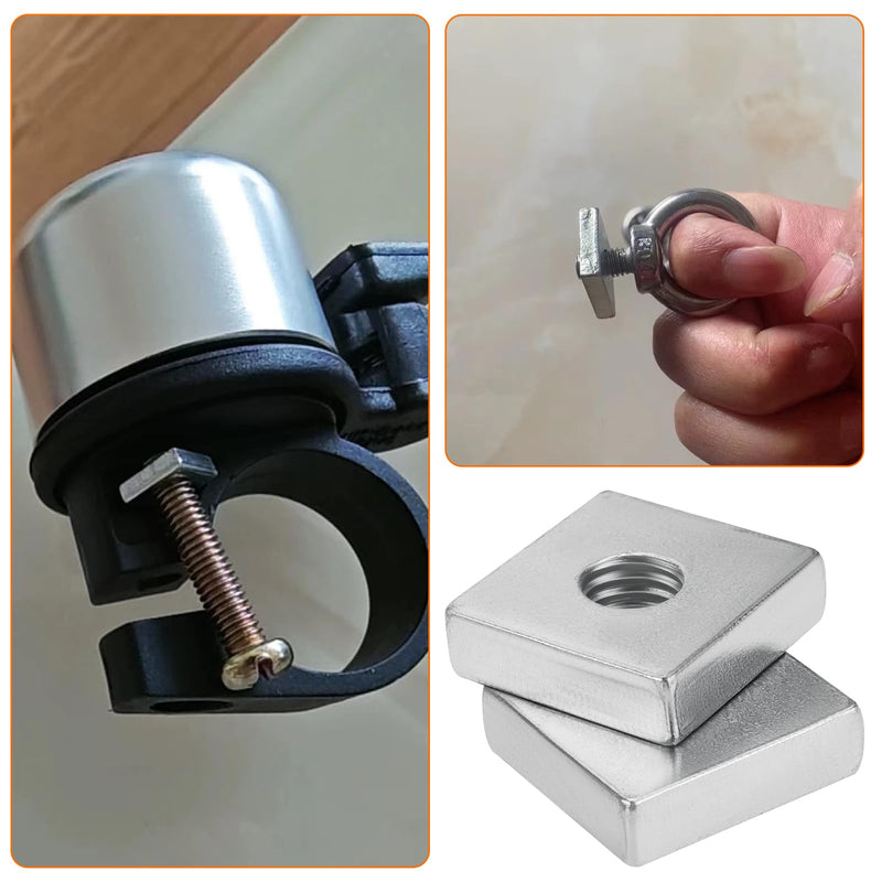 [Australia - AusPower] - SING F LTD 20Pcs M8 Square Nuts Galvanized Steel T-Slot Nut 20x20x6 mm Suitable for Furniture Equipment Construction Electrical Appliances Industrial Machinery 