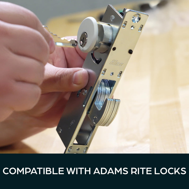 Summit DOORWARE Mortise Hook Bolt Lock | Adams Rite Style Door Lock Replacement Parts for MS1850S-X5X Series Locks | Mortise Lock for Maximum Security | 31/32" Backset - Aluminum Finish 1-1/8"
