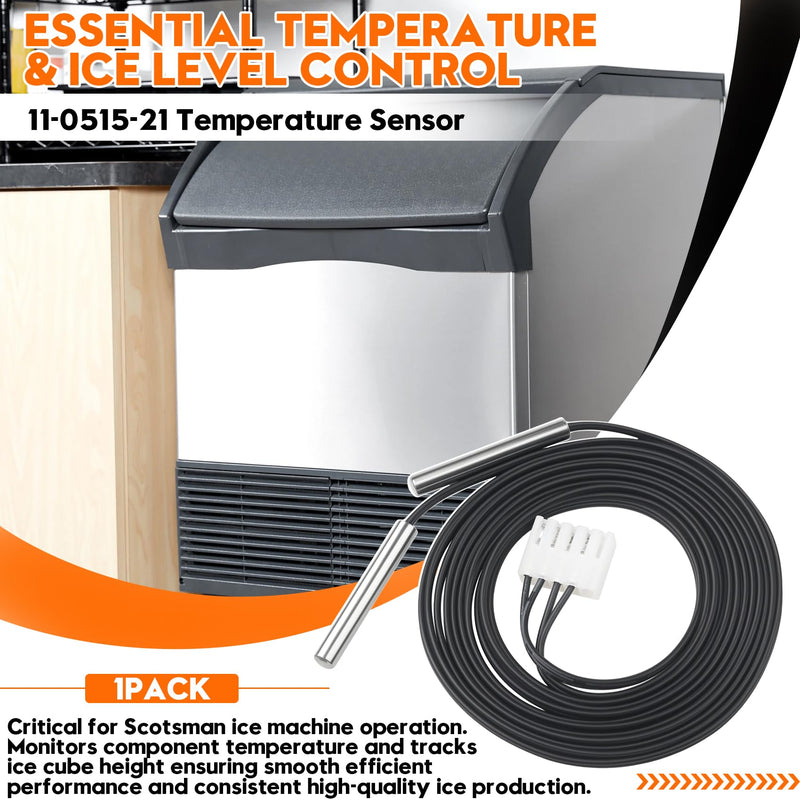 [Australia - AusPower] - 11-0515-21 Temperature Sensor Compatible with Scotsman Ice Makers, Fits Models C0322, C0322MA-1, C0322MW-1, C0322SA-1, C0322SW-1, C0330, C0330-A and More, Replacement Part for Scotsman Ice Machine 