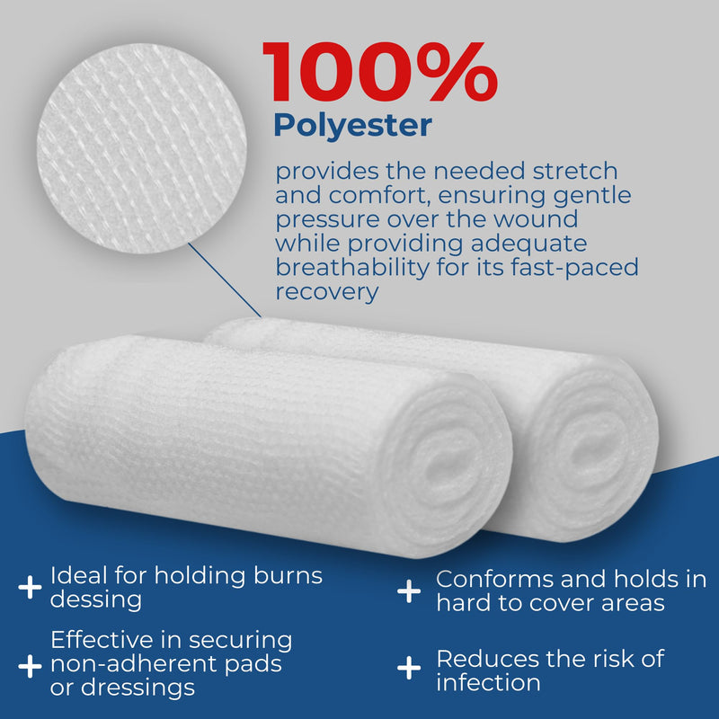 [Australia - AusPower] - Gauze Rolls 3 inch 36 Rolls – Premium Quality Lint and Latex-Free Rolled Gauze 3 inches x 4.1 Yards - Conforming Stretch Bandages Designed for Effective Wound Care & Comfort 