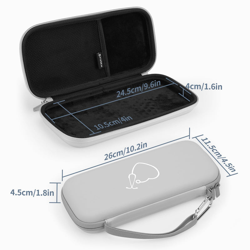 [Australia - AusPower] - Stethoscope Case for 3M Littmann Classic III, Lightweight II S.E, MDF Acoustica Deluxe, Cardiology IV Stethoscopes -Extra Room for Medical Scissors Reflex Hammer Penlight, Ideal Gift for Nurse Doctor Grey-PU 