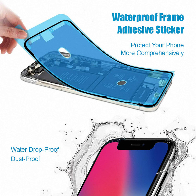 [Australia - AusPower] - for iPhone X Screen Replacement LCD 5.8 inch with 3D Touch Screen Display Digitizer Assembly Set for A1865,A1901,A1902 w/Repair Tools Kit+ Waterproof Frame Adhesive Sticker+Screen Tempered Protector 