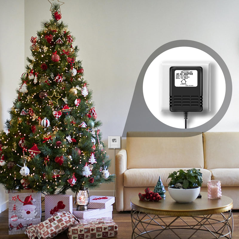 [Australia - AusPower] - 24 Volt AC 1000mA Power Adapter for Smart Sprinkler Controller,Indoor Irrigation System Controller,24V 1A AC to AC Wall Adapter Transformer Compatible with Most Smart Sprinkler Controller (Black) Black 