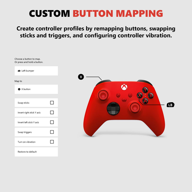 [Australia - AusPower] - Xbox Core Wireless Gaming Controller – Pulse Red – Xbox Series X|S, Xbox One, Windows PC, Android, and iOS Wireless Controllers 