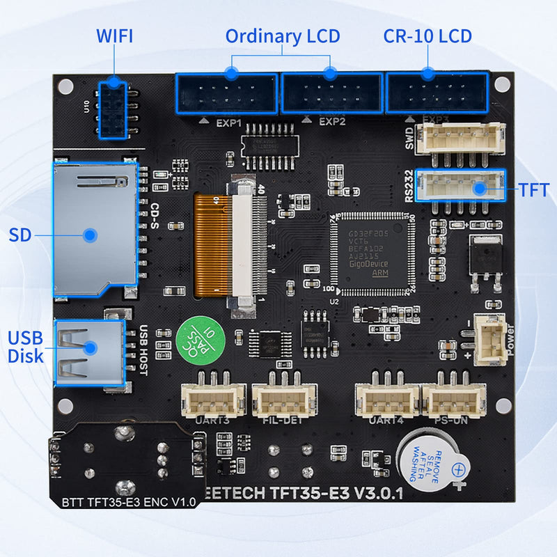 [Australia - AusPower] - BIGTREETEHCH TFT35 E3 V3.0.1 Touch Screen Display with Two Working Modes Compatible 12864 LCD Display WiFi for Ender 3 CR-10 SKR MINI E3 V3.0/SKR V1.4 Turbo Octopus V1.1 SKR 3 3D Printer Control Board 