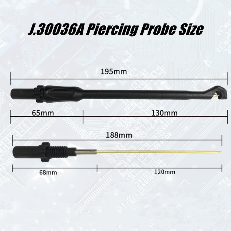 [Australia - AusPower] - 2Pcs Multimeter Test Hook Clip Piercing Probe 4mm Plug Automotive Wire Piercing Probes Brass PA Material CNC Process Piercing Probe 