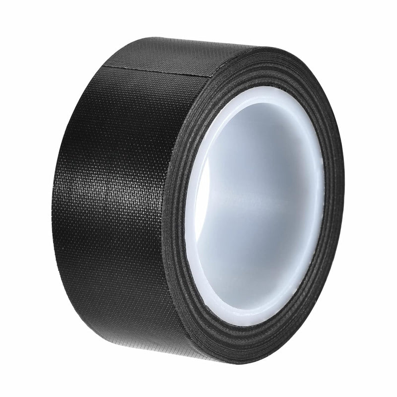 1Roll 2" x10m Black PTFE Teflon Tape Nonstick Tape 500℉ High-Temp Fiberglass Adhesive Tape