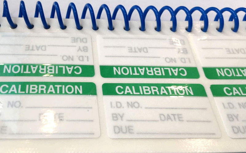 Self Laminating Calibration Labels 1x2 Inch Write-on Calibration Stickers with Spiral Bound Cover for NIST Calibration ISO-900 Calibrate Equipment Inspection Safety Label Quality Control (1 x 2 Inch) 1 x 2 Inch