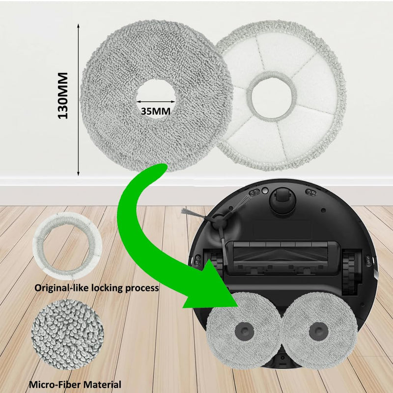 Accessories for Dreame L10s Ultra Heat ONLY; X30 Ultra mops/Wipes X6; dust Bag X4; Filter HEPA X4; Main Brushes X2; Side Brushes X4 Spare Parts L10s Ultra Heat/X30